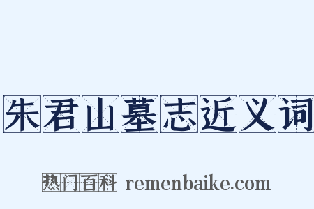 朱君山墓志近义词是什么意思的图片